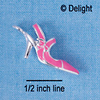 C2347+ - Hot Pink Pump Silver Charm