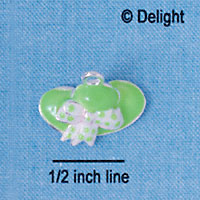 C2354 - Lime Green Hat Silver Charm