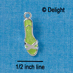 C2419+ - Lime Green High Heel Sandal - Silver Charm