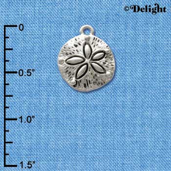 C2478 - Antiqued Sand Dollar - Silver Charm