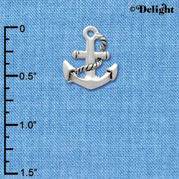 C2481+ - Antiqued Anchor - Silver Charm