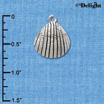 C2484 - Antiqued Clam - Silver Charm