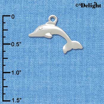 C2486+ - Antiqued Dolphin - Silver Charm