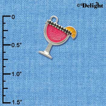 C2488+ - Tropical Drink - Hot Pink - Silver Charm