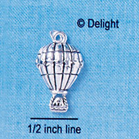 C2489 - Antiqued Hot Air Balloon - Silver Charm