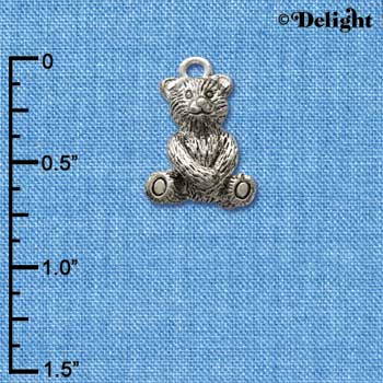 C2502 - Teddy Bear - Silver Charm