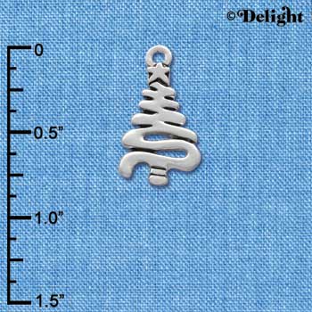 C2517+ - Christmas Tree - Zig Zag - Silver Charm