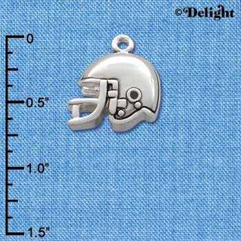 C2522* - Football Helmet - Small - Silver Charm (Left or Right)