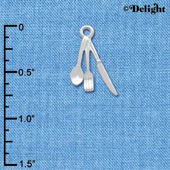 C2601+ - Fork, Knife and Spoon - Silver Charm