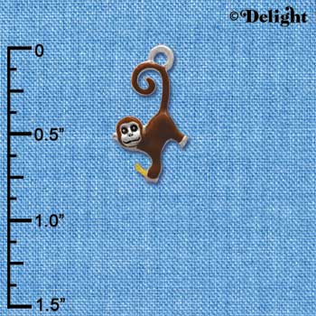C2619* - Hanging Monkey (Left or Right) - Silver Charm