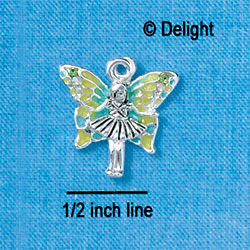 C2620 - Fairy Girl - Green & Blue - Silver Charm