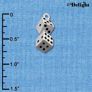 C2672 - Pair of Dice - Silver Charm