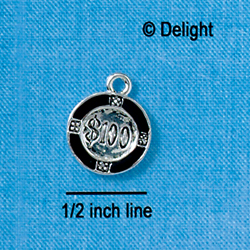 C2674 - $100 Gambling Chip - Silver Charm