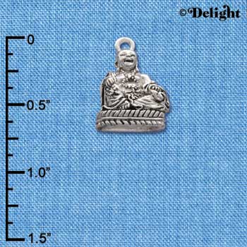 C2689+ - Laughing Buddha - 3-D - Silver Charm