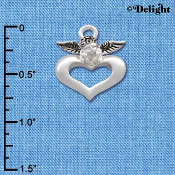 C2706 - Angel over Heart - Silver Charm