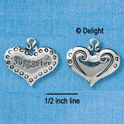 C2786+ - Antiqued Silver Supporter - Silver Charm