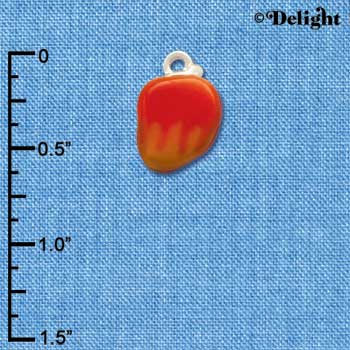 C2799+ - 3-D Enamel Mango - Silver Charm