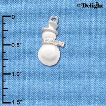 C2813* - Pearl Snowman - Silver Charm