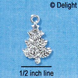 C2814 - Antiqued Silver Christmas Tree - Silver Charm