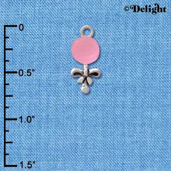 C2822+ - Pink Baby Rattle - Silver Charm