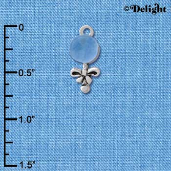 C2823+ - Blue Baby Rattle - Silver Charm