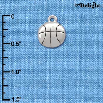 C2891+ - Silver Basketball - 2 Sided - Silver Charm