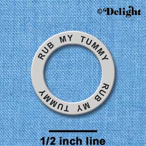 C3237 - Rub my Tummy - Affirmation Message Ring