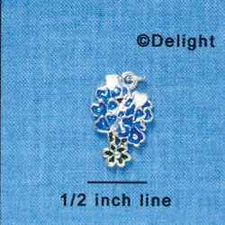 C3265 - Enamel Bluebonnet Flower - Silver Charm