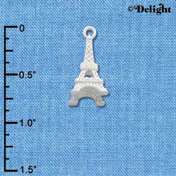 C3337+ - Silver 3-D Eiffel Tower - Silver Charm
