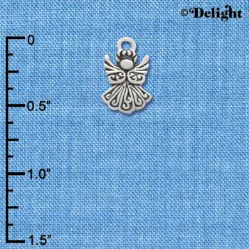 C3476 tlf - Small Silver Angel - Silver Charm