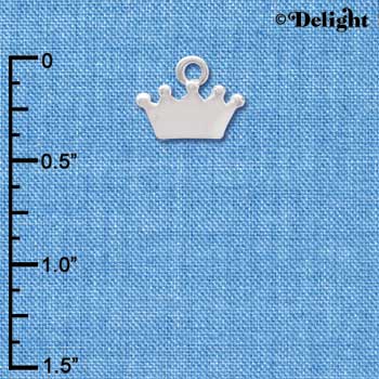 C3554 tlf - Small Smooth Crown - Silver Charm