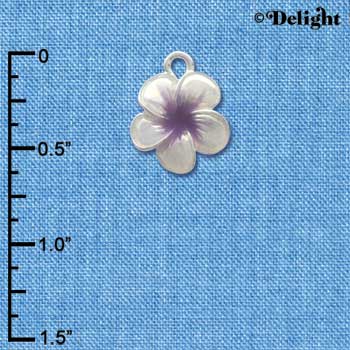 C3580 tlf - Purple Flower - Silver Charm