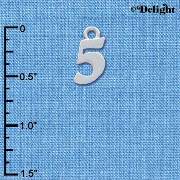 C3629 tlf - Silver Number - 5 - Silver Charm