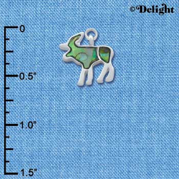 C3641 tlf - Shell Inlay Moose - Silver Charm