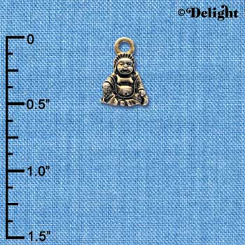 C3663 tlf - Mini Gold Buddha - Gold Charm