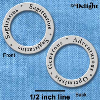 C3699 tlf - Sagittarius (Adventurous, Optimistic, Generous) - Affirmation Message Ring