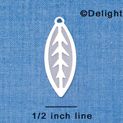C3757 tlf - Long Mesh Leaf - Silver Charm