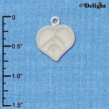 C3758 tlf - Heart Mesh Leaf - Silver Charm