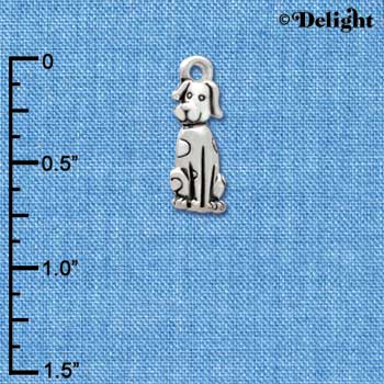 C3775 tlf - 2-D Spotted Dog - Silver Charm