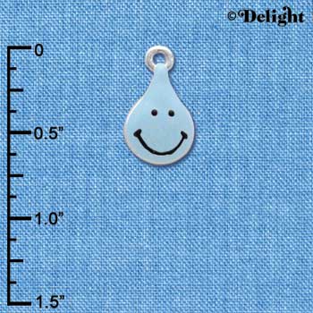 C3876 tlf - Blue Water Drop - Silver Charm 