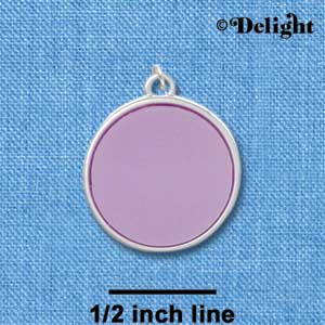 C3922 tlf - Light Purple Pearl Acrylic in Silver Holder - Silver Charm