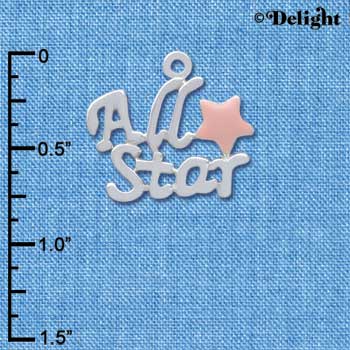 C3956 tlf - All Star with Pink Star - Silver Charm