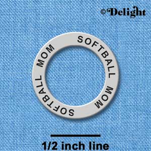 C4035+ tlf - Softball Mom - Affirmation Message Ring