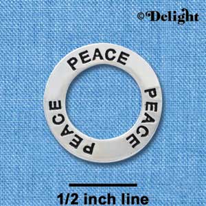 C4041+ tlf - Peace - Affirmation Message Ring