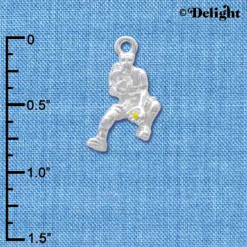 C4116+ tlf - Softball Fielder - Silver Plated Charm