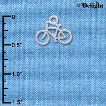 C4168+ tlf - Small Bicycle - Silver Plated Charm