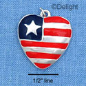 C1001 - Heart - Usa Star - Silver Charm