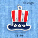 C1008 - Uncle Sam Hat - Usa - Silver Charm