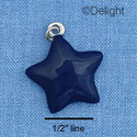C1011 - Star - Blue - Silver Charm
