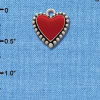 C1032 - Heart - Red Fancy - Silver Charm